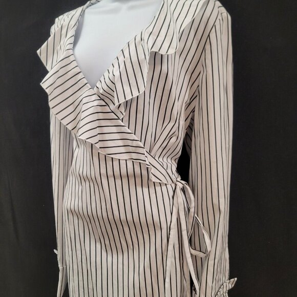 J Peterman Womens Striped Old Money Midi Dress Size 20 Nautical Preppy Editorial - Picture 2 of 11